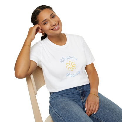 Choose Peace Daisy T-Shirt | Minimal Floral Peace Tee