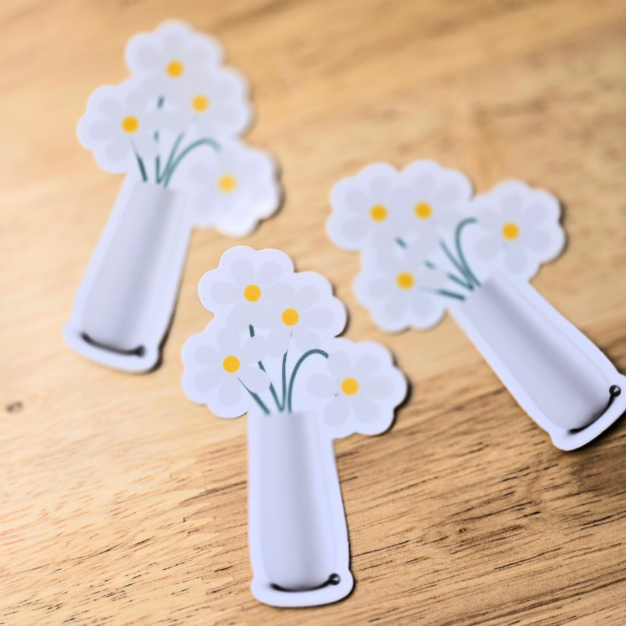 Daisies in Vase Sticker