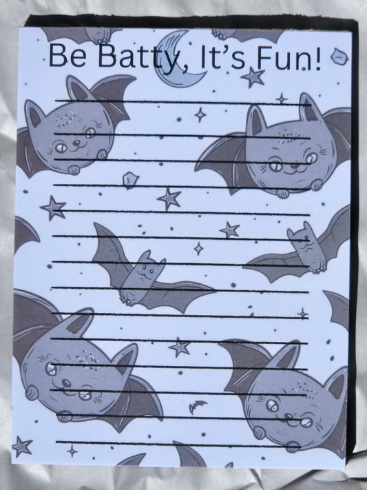 Be Batty, It's Fun Notepad