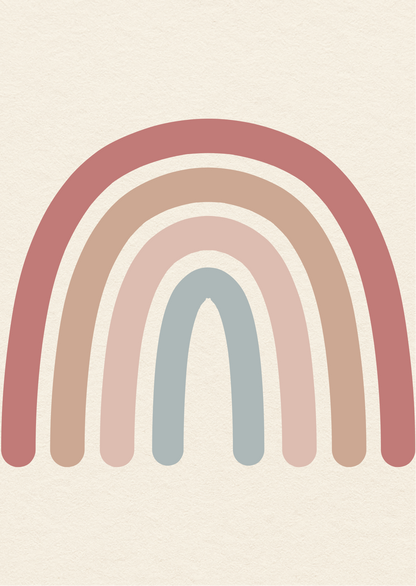 Muted Rainbow E-Reader Insert