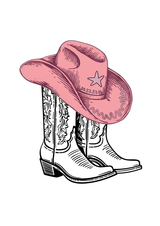 Cowgirl Boots and Hat E-Reader Insert