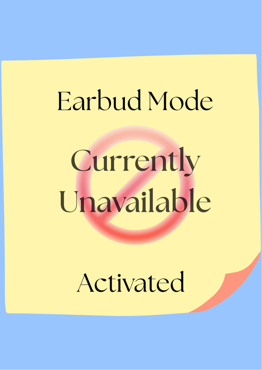 Earbud Mode Activated E-Reader Insert