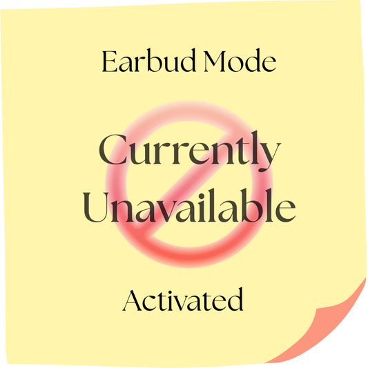 Earbud Mode Activated E-Reader Sign