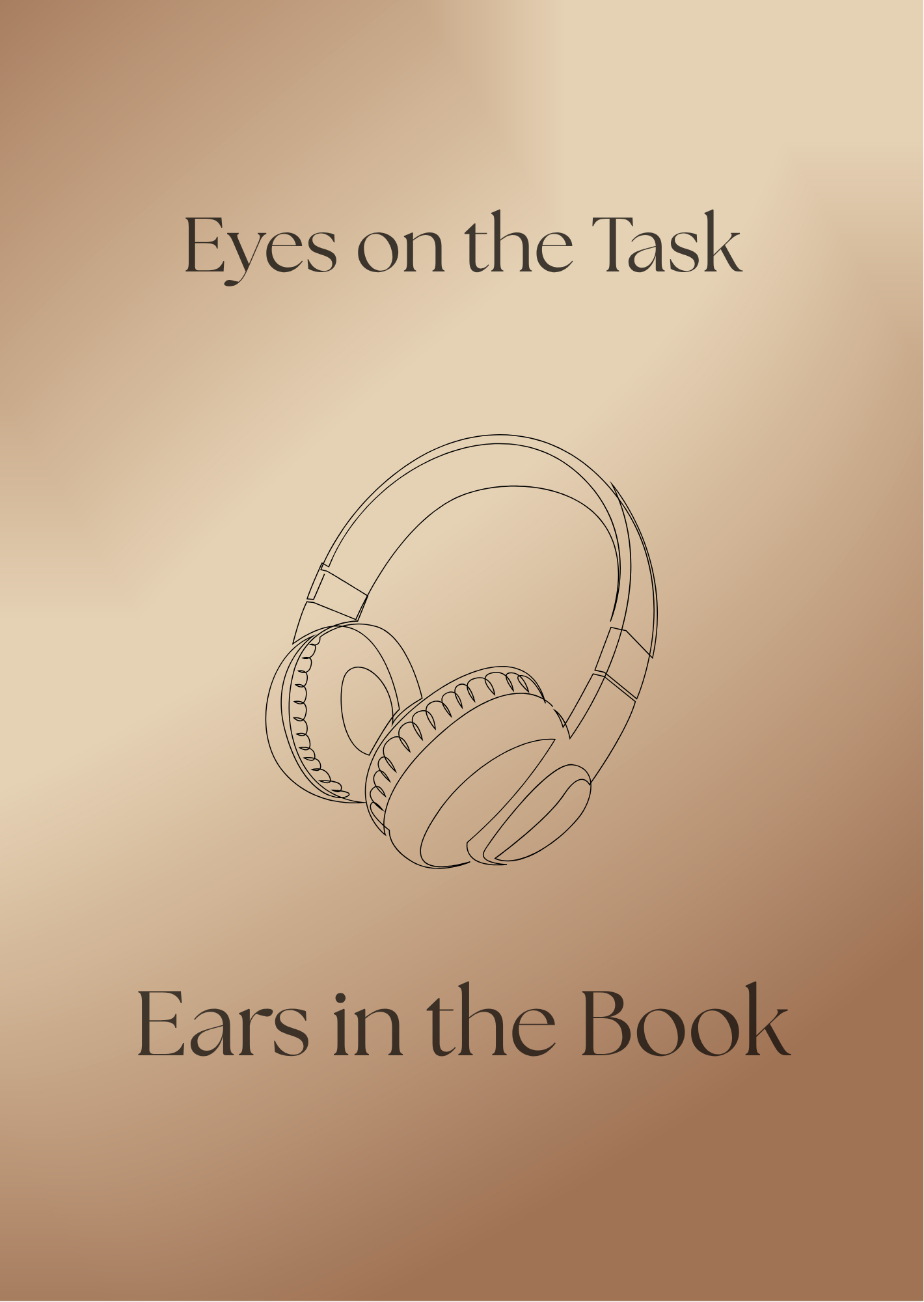 Eyes on the Task, Ears in the Book E-Reader Insert
