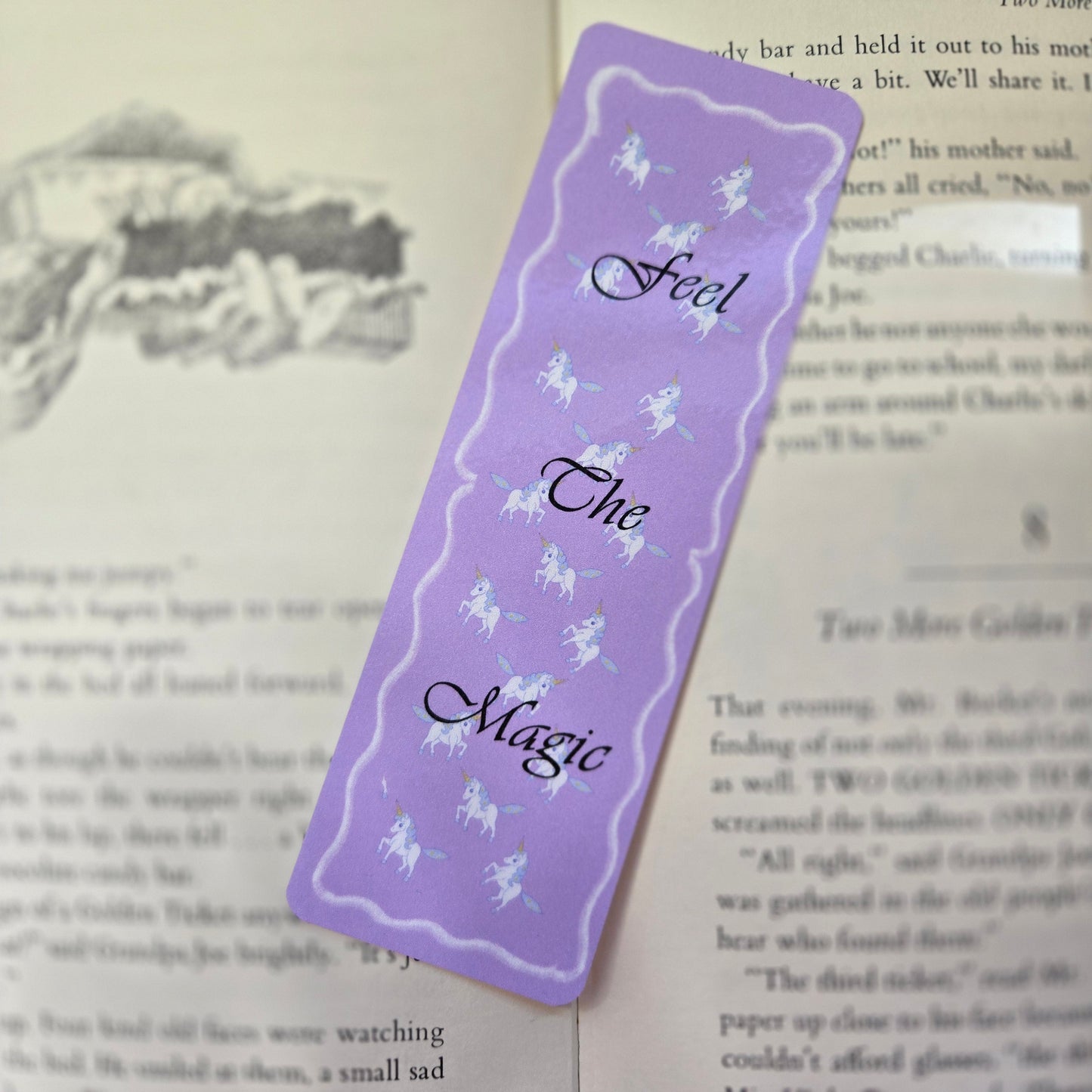 Feel the Magic unicorn Bookmark