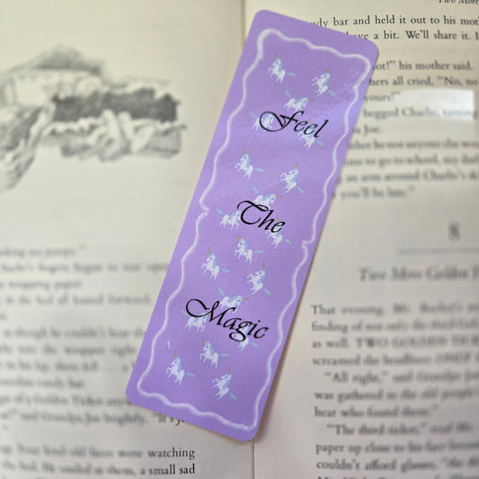 Feel the Magic unicorn Bookmark