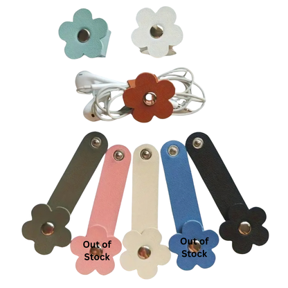 Flower-shaped cord organizer