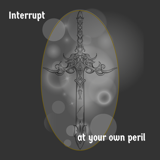 Interrupt at your own Peril E-Reader Sign