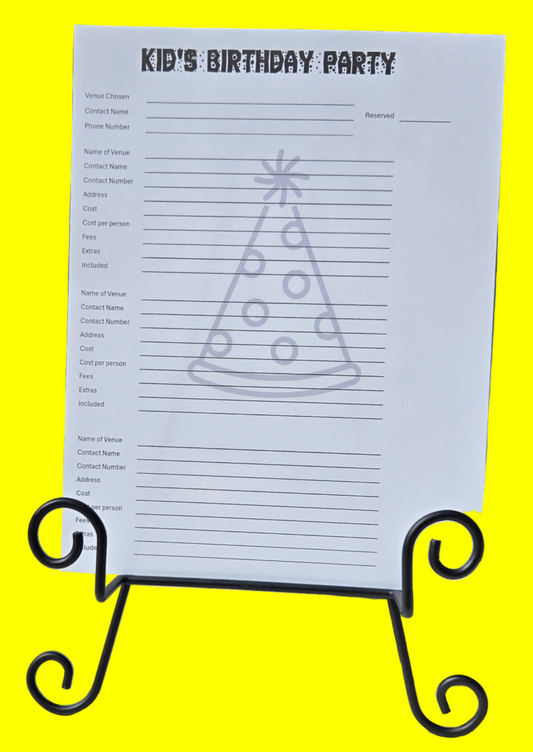 Kid's Birthday Party Planner