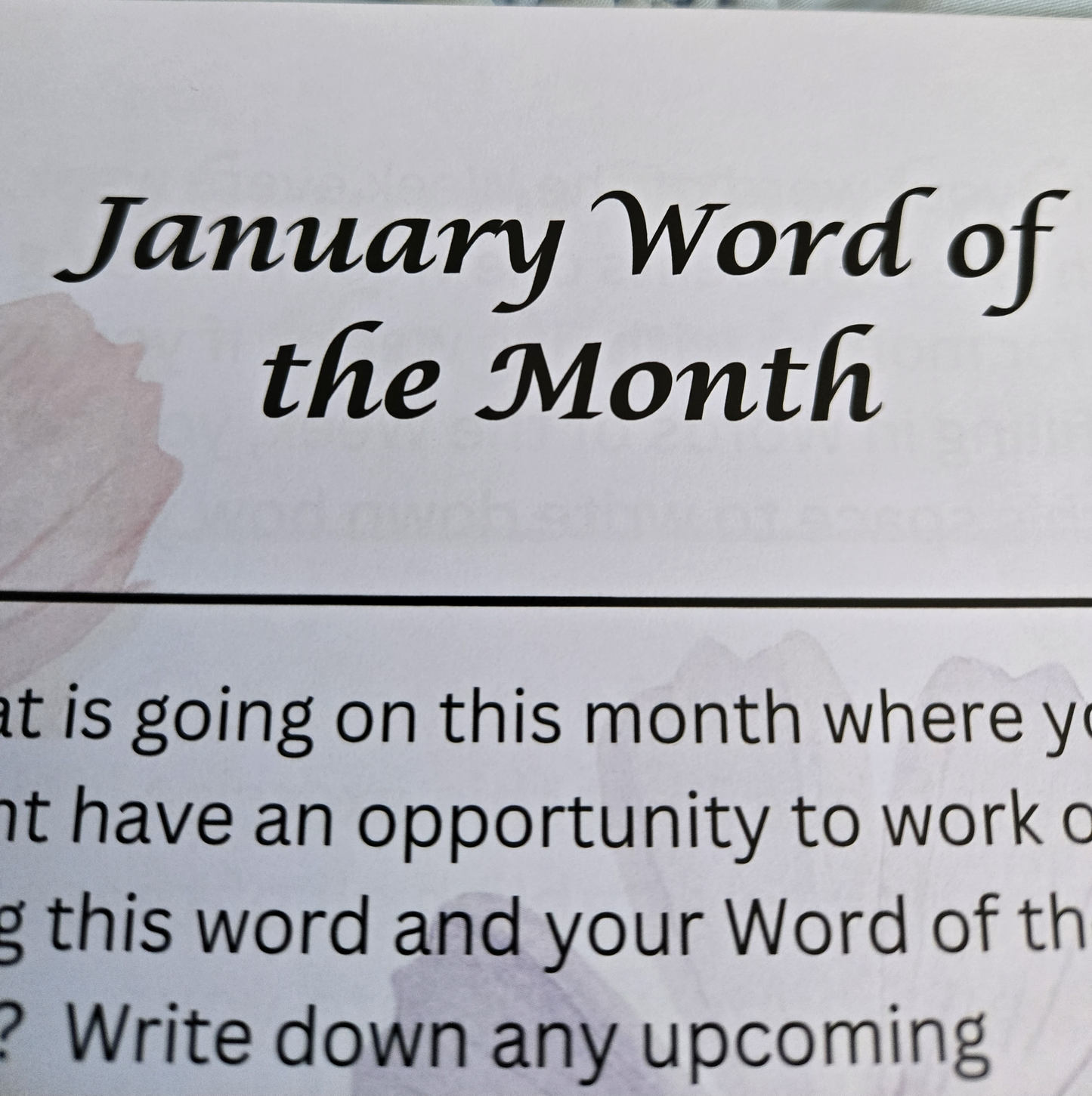 Word of the Year Journal – Guided Practice for Intentional Living