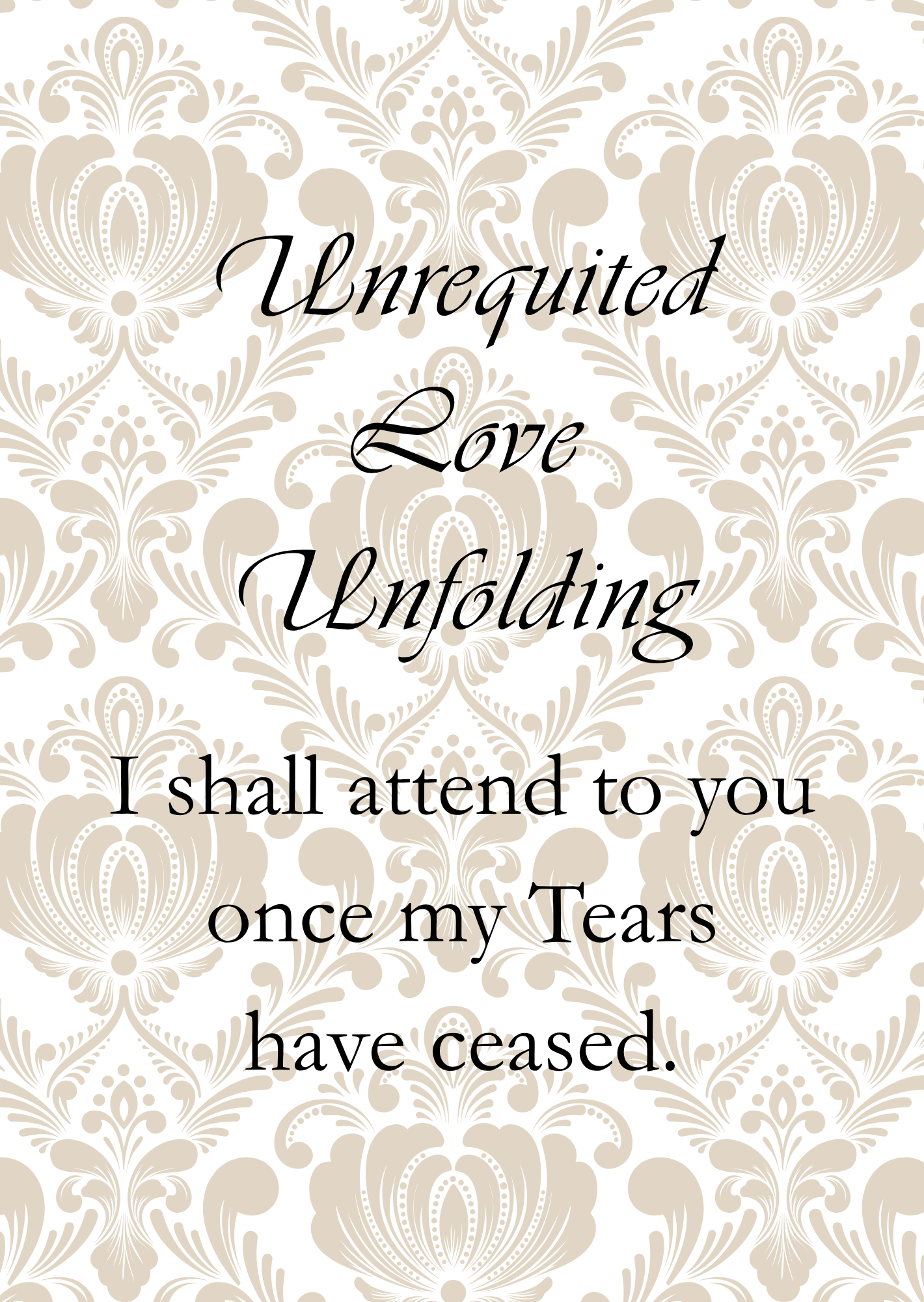 Unrequited Love Unfolding E-Reader Insert