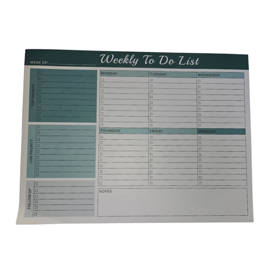 Weekly To Do List notepad