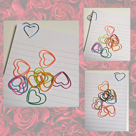 Heart and Love paperclips/bookmarks